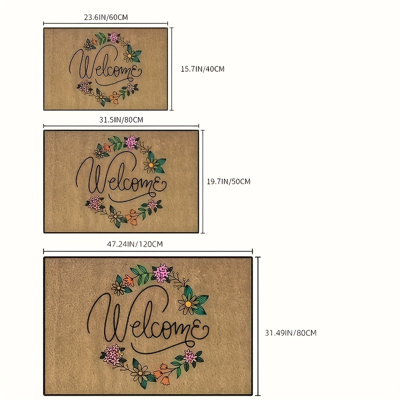 Rectangular Entrance Welcome Rug Doormat For Indoor - Temu