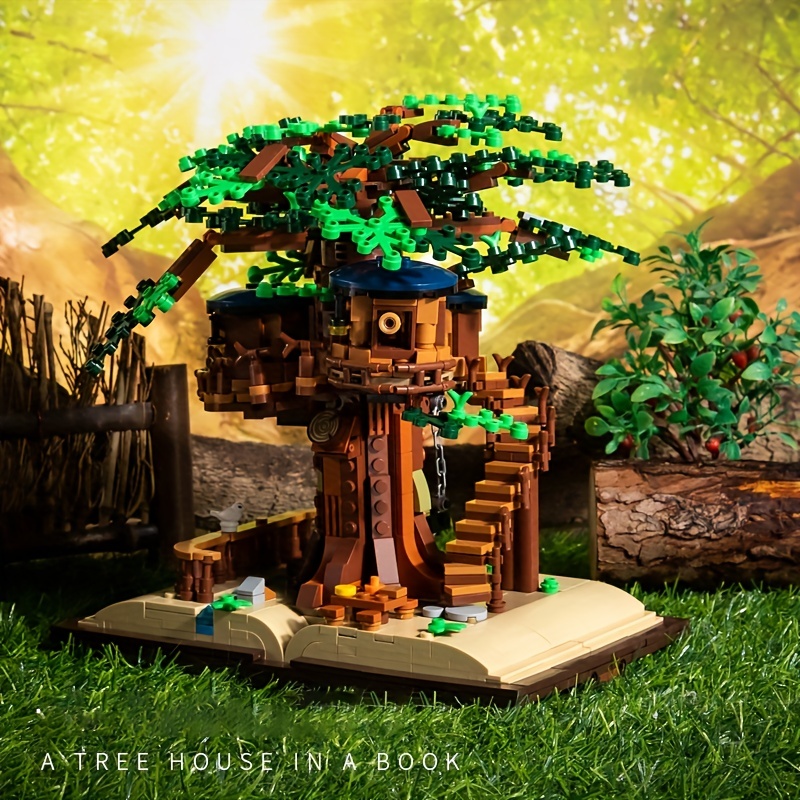 969 Pcs Magic Book Series Jungle Tree House Building Blocks A