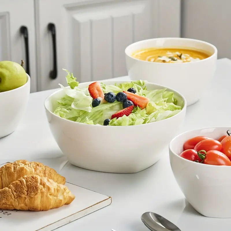Large Salad Bowls Serving Bowls Microwave Dishwasher Safe - Temu