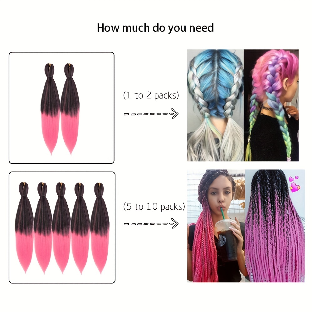 Soft Synthetic Braiding Hair for Kids Short Jumbo Braids Hair  12/16/20/26/30 Inch Pre Stretched Yaki Straight Hair Extensions - AliExpress