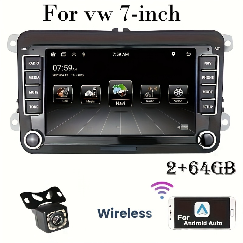 Hikity Radio 2 Din Android dla odtwarzacza samochodowego Chevrolet 7 Cal  Radio samochodowe odtwarzacz MP5 obsługa WIFI GPS DVR lusterko wsteczne  link