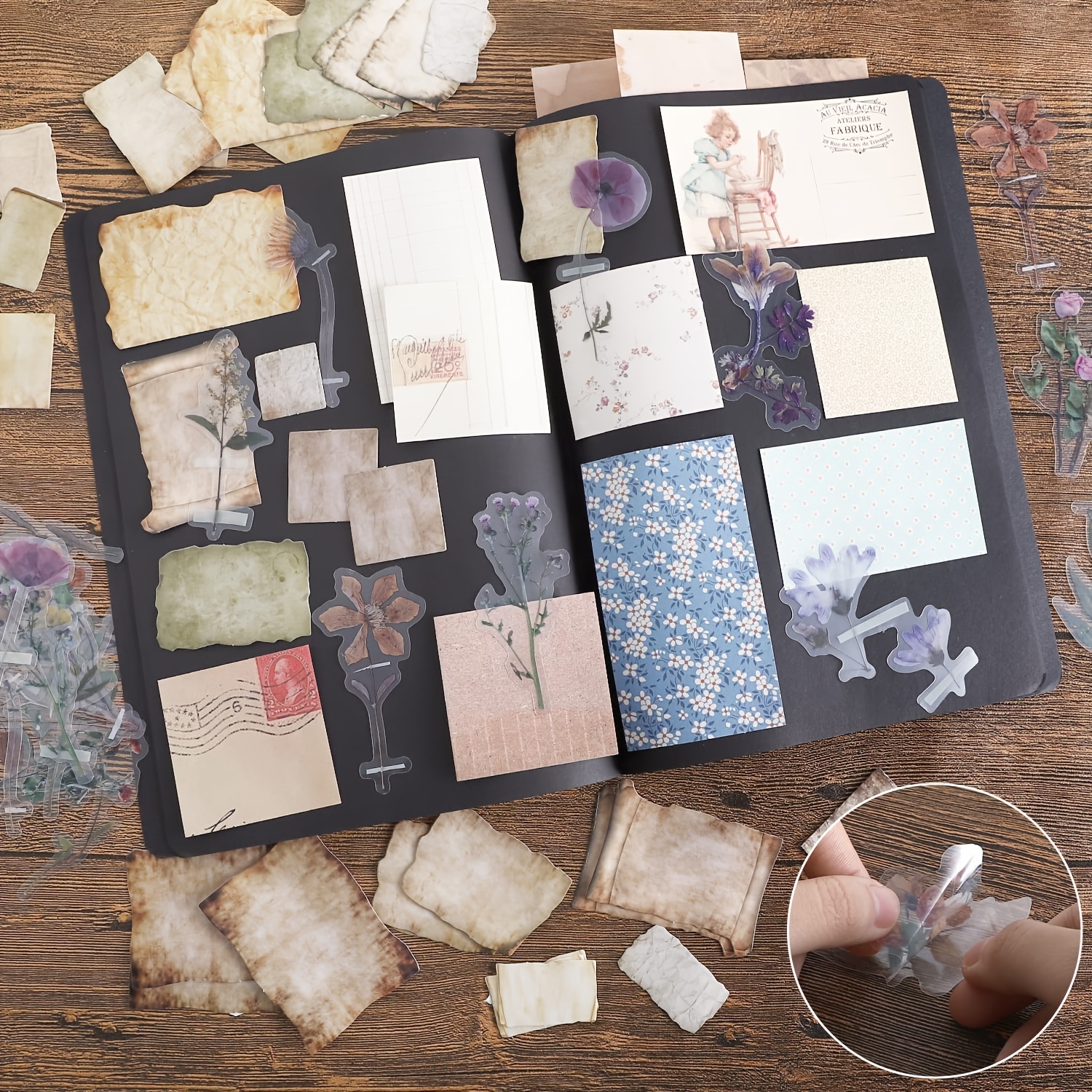 Vintage Scrapbook Paper Journaling Scrapbooking Supplies Kit - Temu