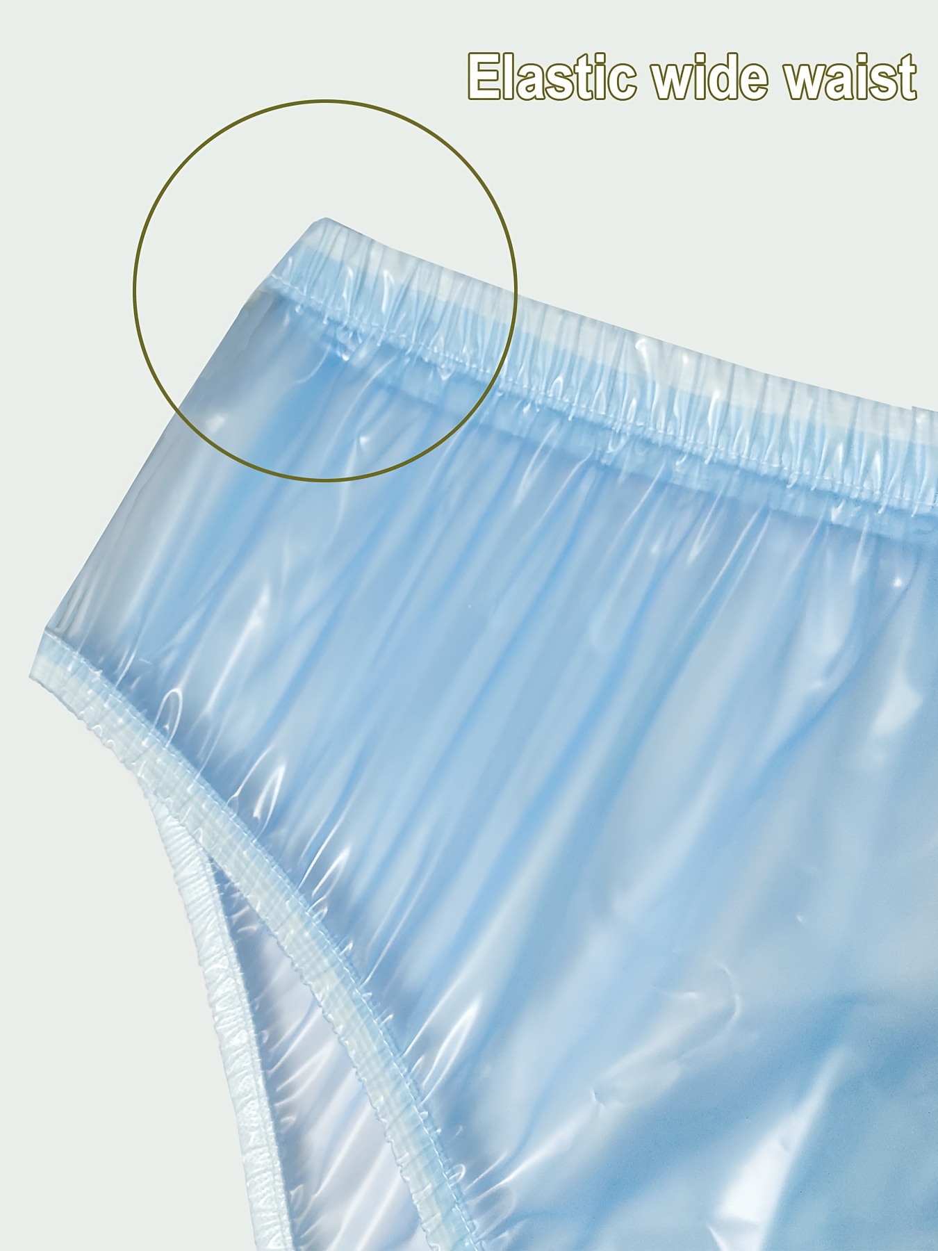 Clear PVC Panties Adult Shorts Oversized Man Male Lingerie Transpartent PVC  Underwear Lingerie,Green,L