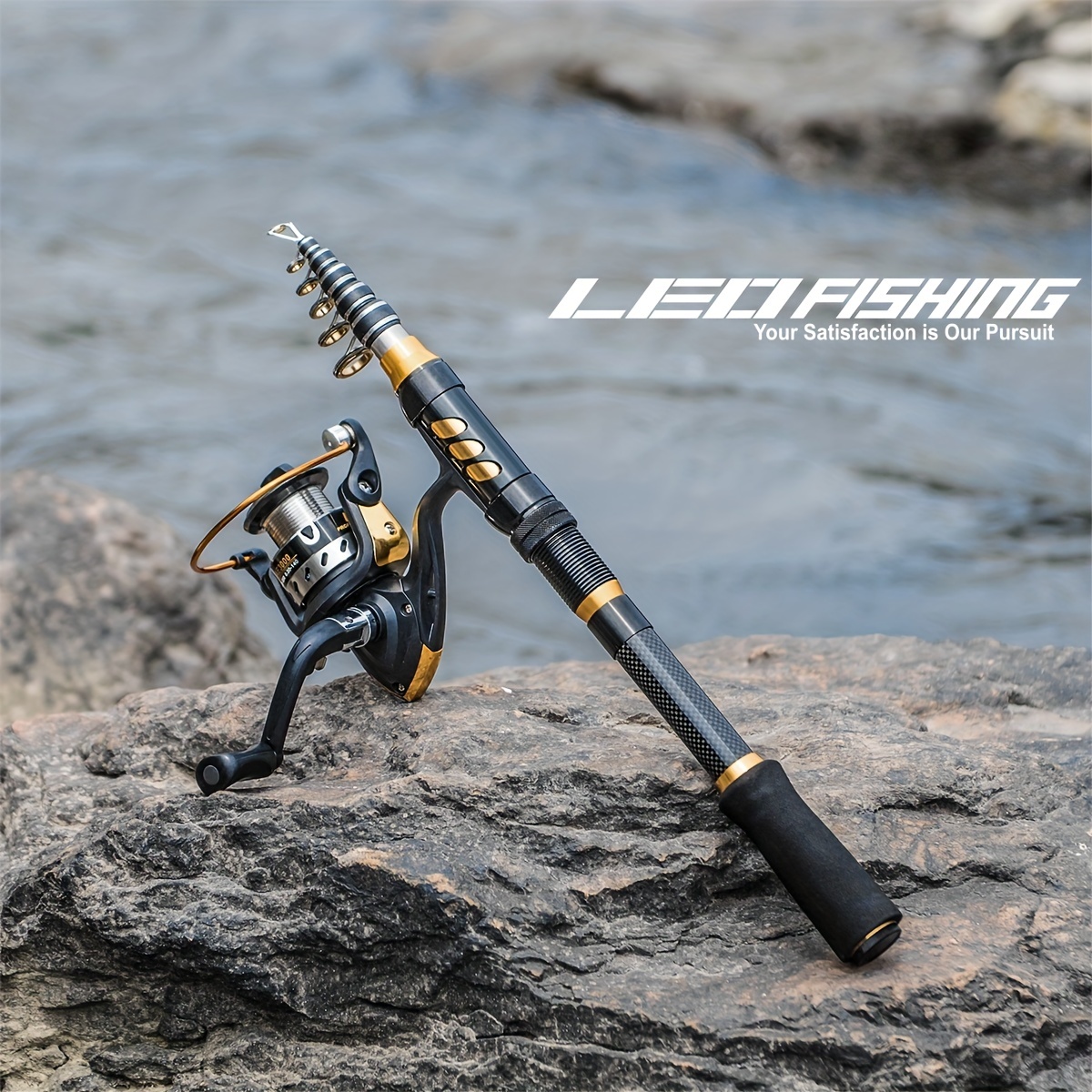 LEOFISHING Spinning Fishing Rod and Reel Combos Set with Full Kits