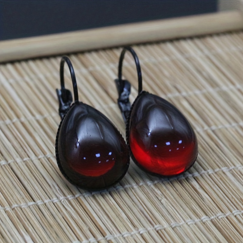 Red deals teardrop earrings