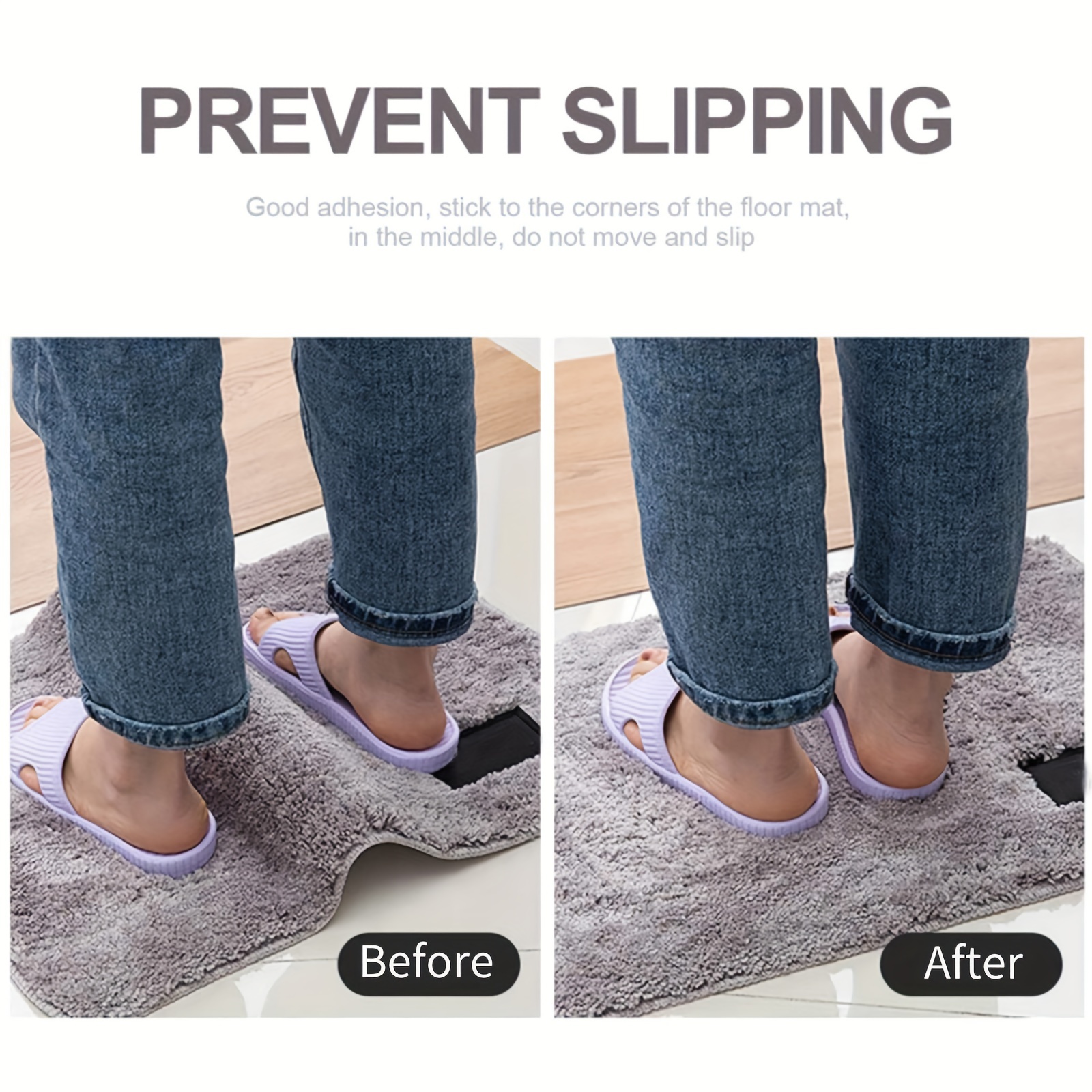 4/8Pcs Non Slip Rug Pads Double Sided Rug Stoppers to Prevent Sliding  Stickers Flat Reusable and Washable Carpet Tape for Floors - AliExpress