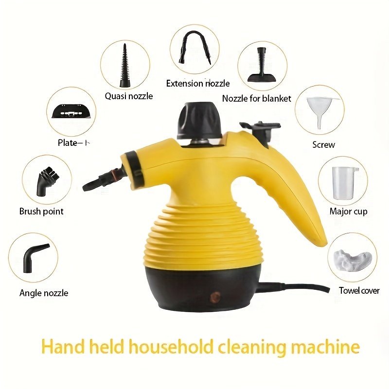Portable Handheld Steam Cleaner 1050W Multifunctional High Temperature Pressurized Steam Cleaning Machine with 9pcs Accessory for Kitchen Sofa