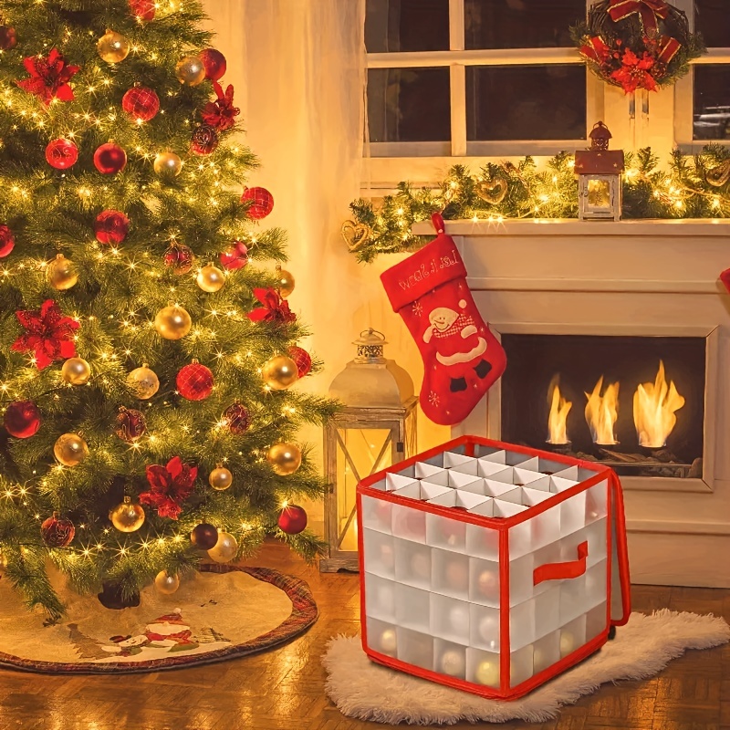 Christmas Ornament Storage Box Stores Up to 64 Standard - Temu