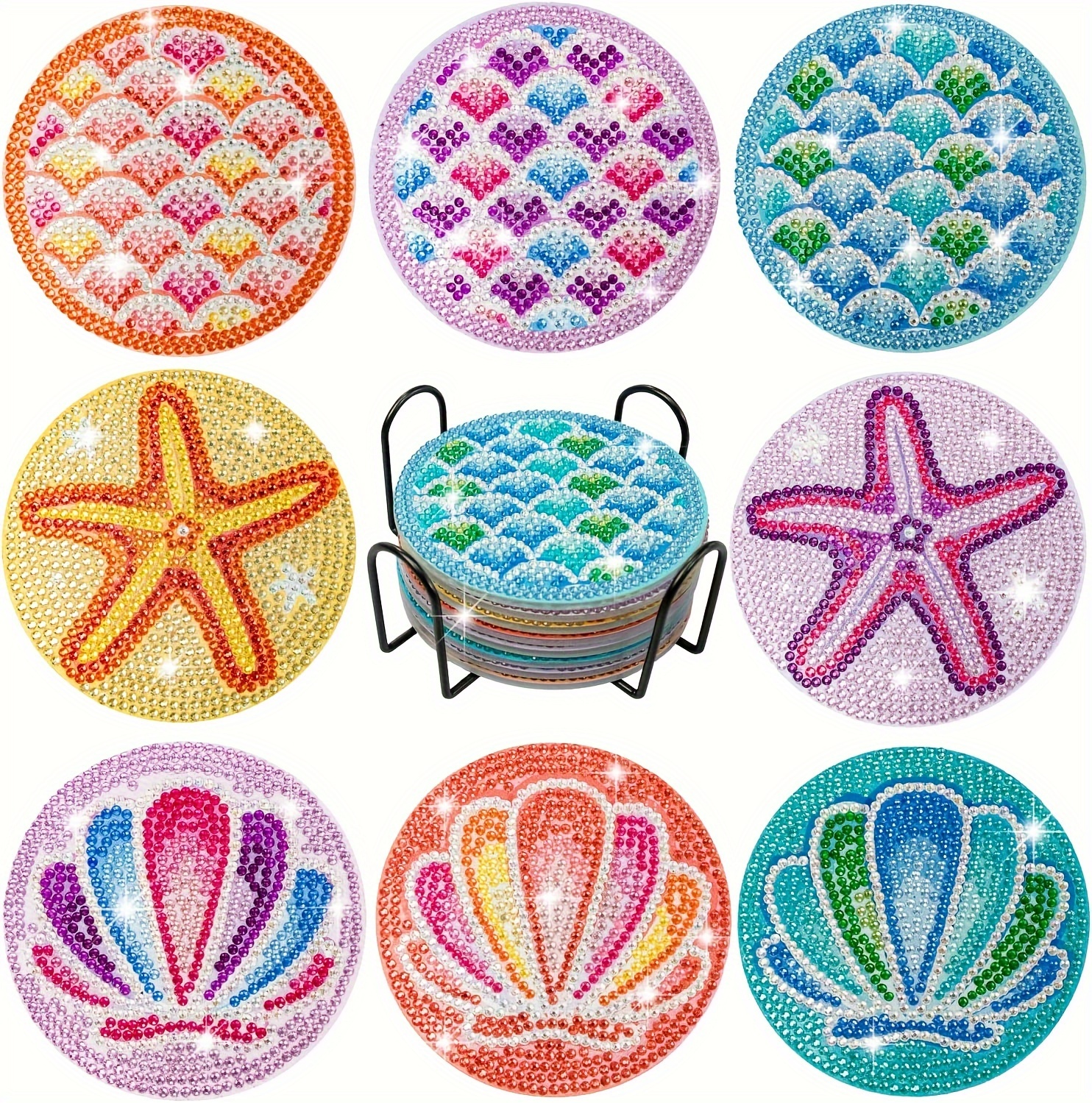 Diamond Painting Coaster Diy Sticker Diamond Diamond Kit - Temu