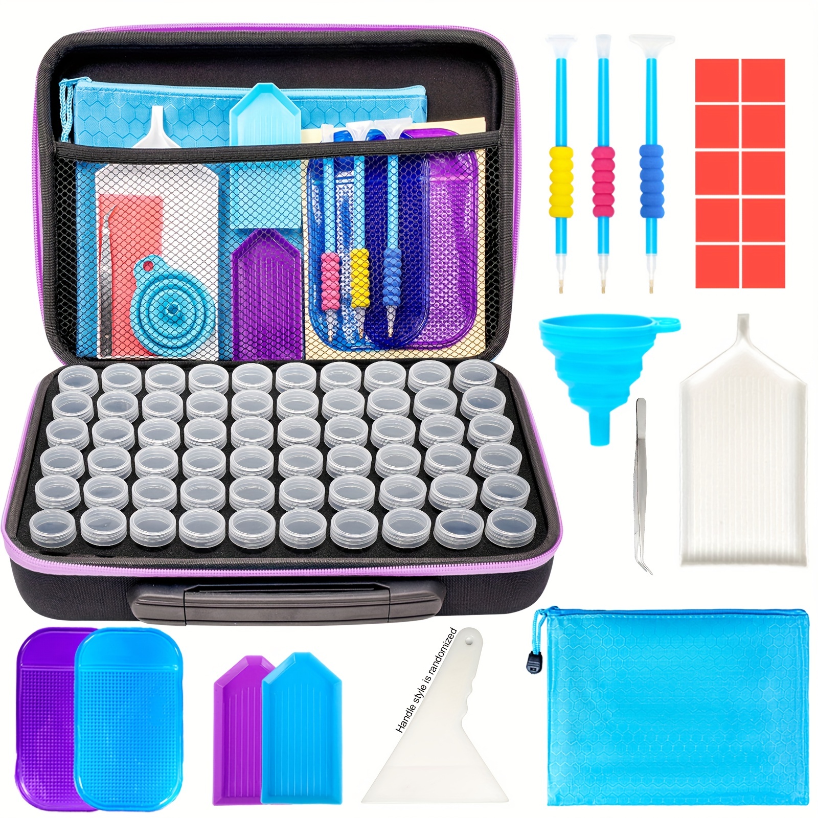 1 Set, 60 Slots DIY Diamond Painting Storage Containers, Upgraded  Accessories And Tools Pen Tray, Tools Organizer, Shockproof Diamond Art  Storage Case