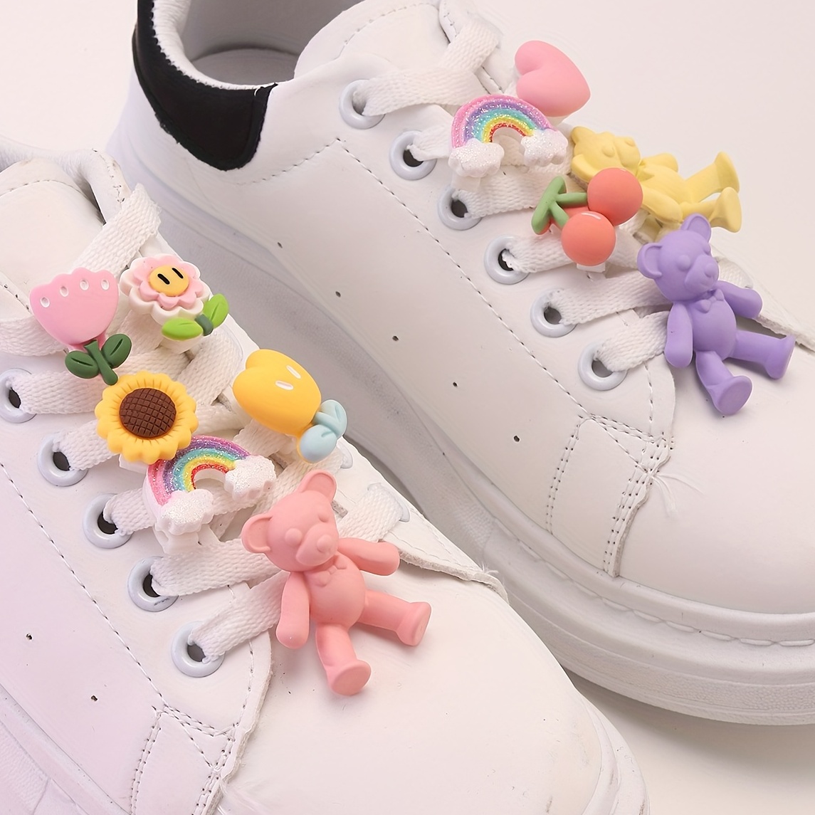 

11pcs Bear Shape Shoe Charm Acrylic Cartoon Shoe Buckle Shoe Diy Accessories Decoration