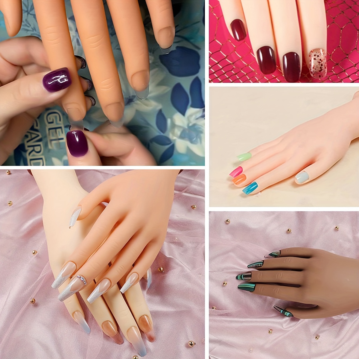 Practice Hands For Acrylic Nails Mannequin Hands For Nails - Temu