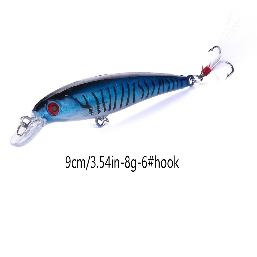 Artificial Simulation Laser Fish Bait, 3d Eyes Minnow Fishing Lures Baits  With Treble Hook For Bass Trout Walleye Redfish Saltwater Freshwater, -  Temu United Arab Emirates