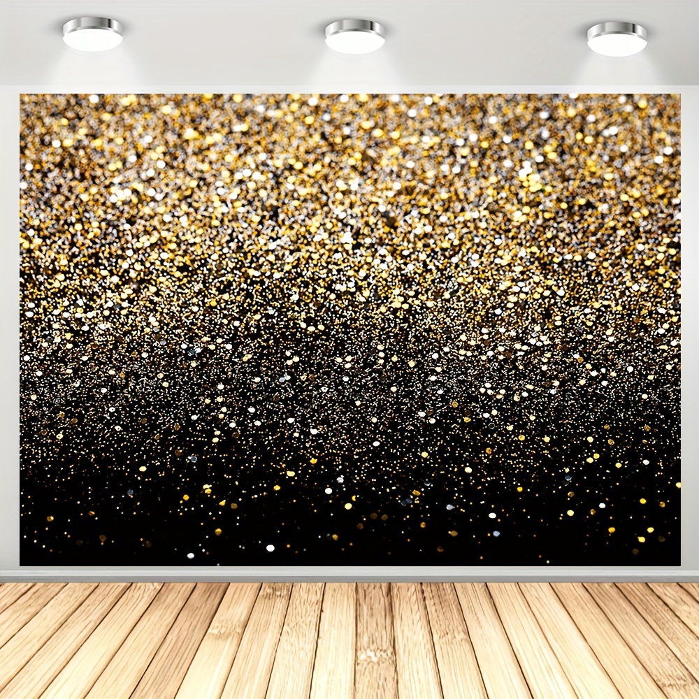 

1pc, Wedding Photography Backdrop, Vinyl Gold Bokeh Spots Birthday Party Bridal Shower Prom Photo Booth Studio Props 82.6x59.0 Inches/94.4x70.8 Inches