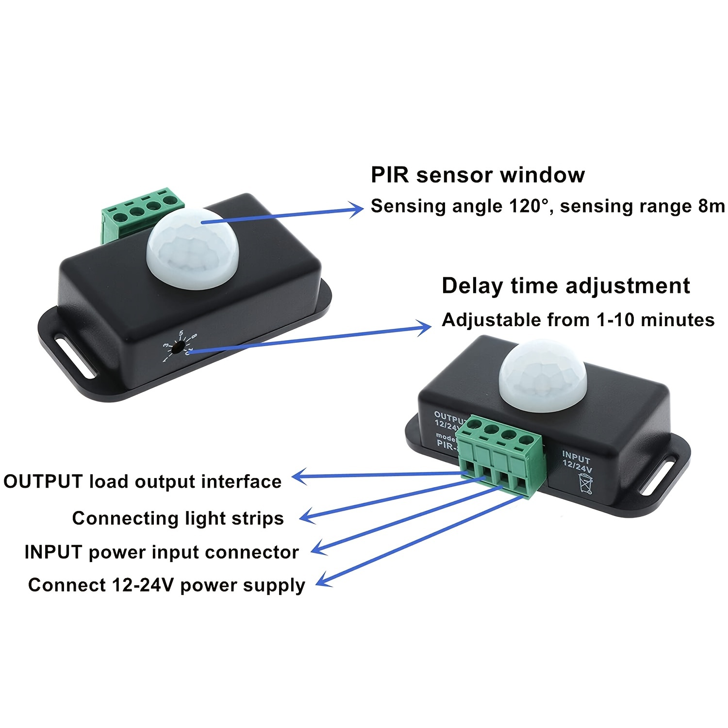 Sensor De Movimiento PIR De 12V 220V/110V Detector De - Temu