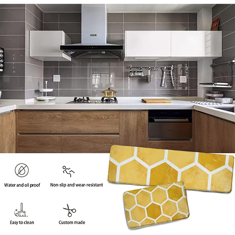 Brighten Up Your Kitchen With A Yellow Hexagon Honeycomb Bee - Temu