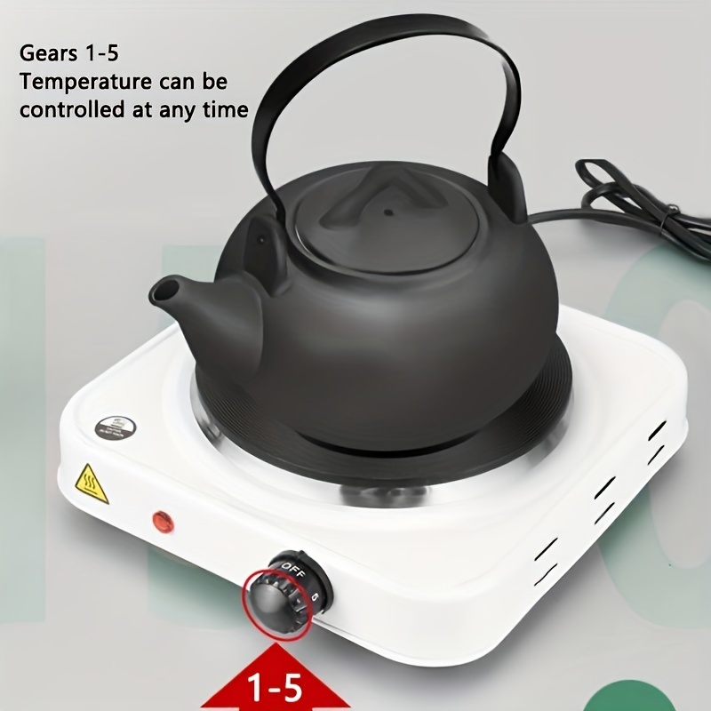 Mini Stove, Electric Single Burner, Compact and Portable, Adjustable Temperature Hot Plate, 500W Multifunctional Home Heater(US)