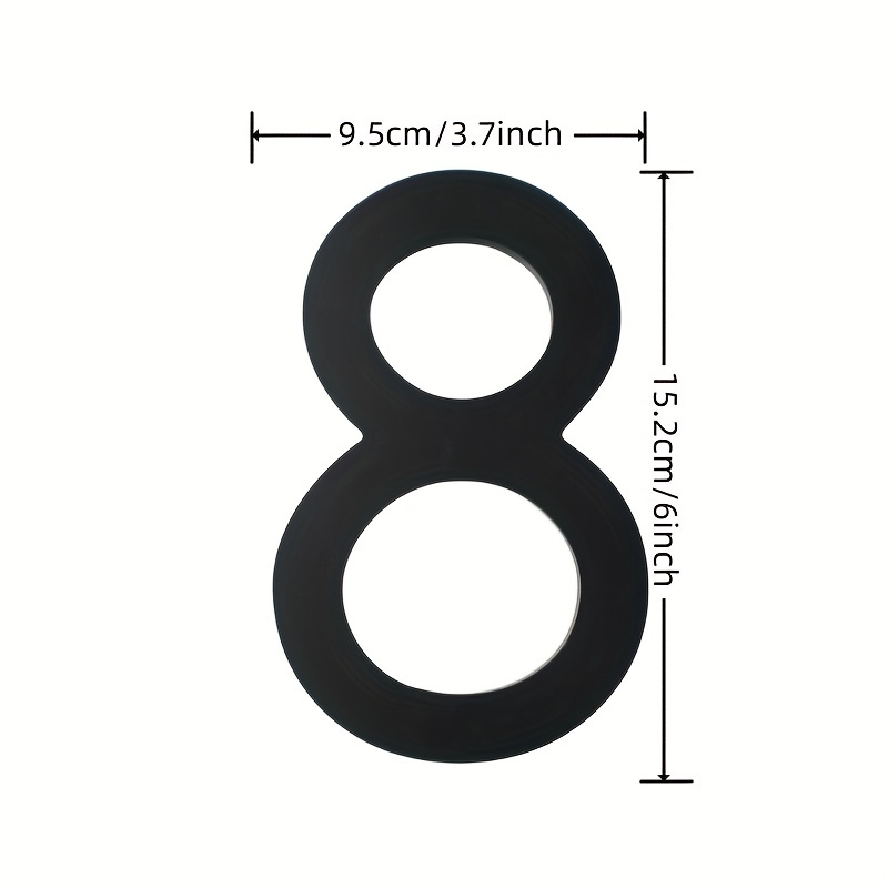 Números de casa negros de 8 pulgadas, números de dirección modernos para  casas, calle negra, números de casa grandes para números de puerta exterior