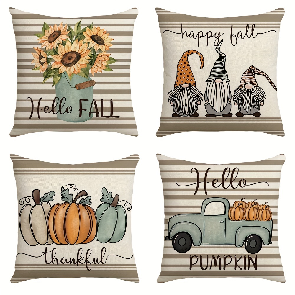 Fall Pumpkin Decorative Throw Pillow Covers Add A Touch Of - Temu