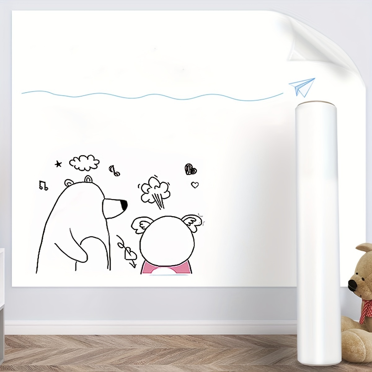 Whiteboard Wall Sticker - Premium Static Cling, No Damage to Wall