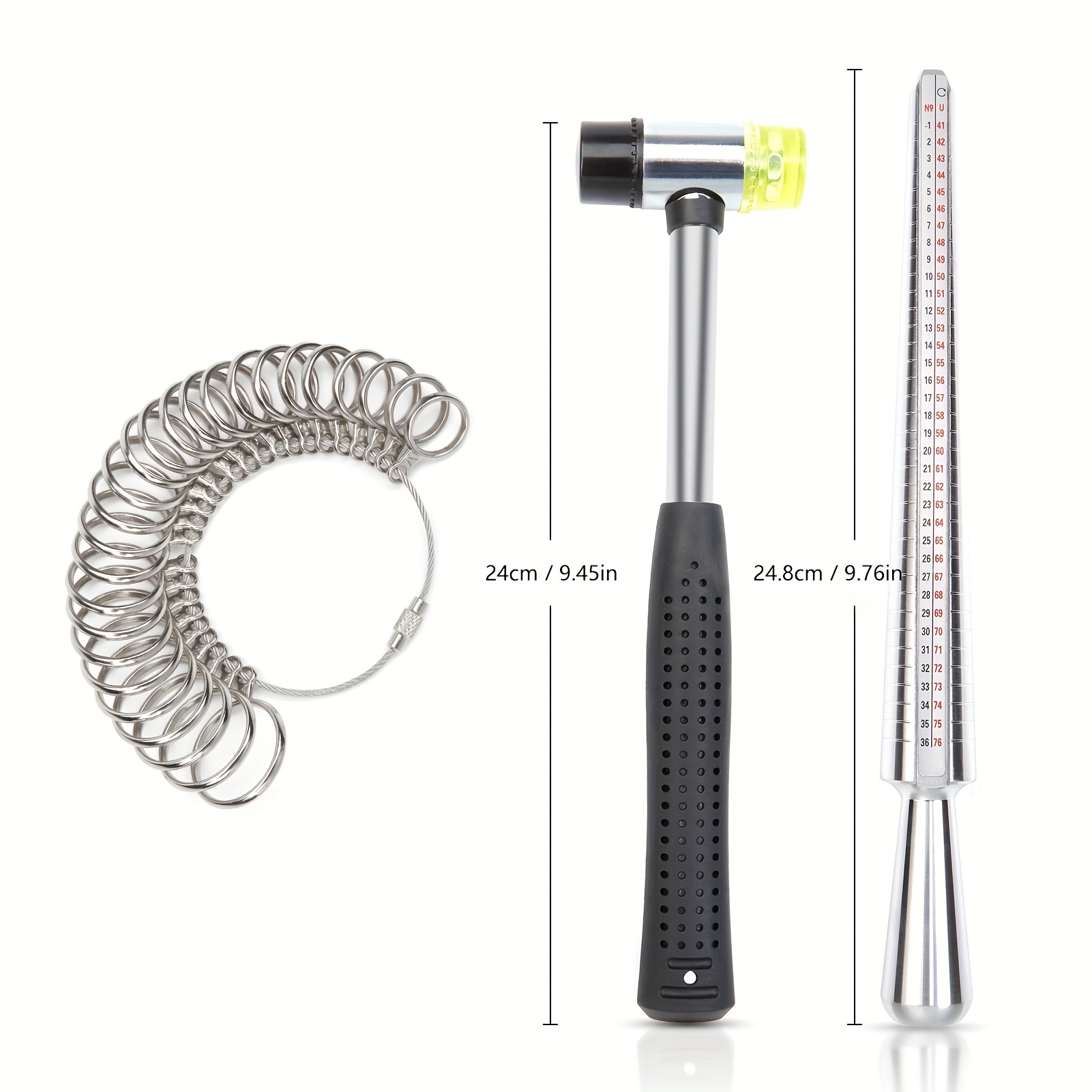 Ring Size Mandrel Measurement Tool Steel Ring Size Measurement Kit