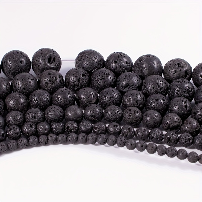 A Strand Natural Black Volcanic Rock 4-12mm, High-Quality Loose Beads For  DIY Bracelets Necklaces And Other Decors Jewelry Making Craft Supplies