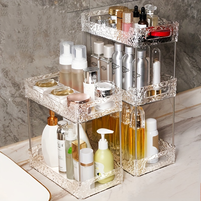 Cosmetic Storage Rack, Multi-functional 2/3 Tier Makeup Organizer, Vanity  Trays For Bathroom Countertop, Desktop Storage Shelf, Wall-mounted Or  Suitable For Countertop Storage, Bathroom Accessories - Temu