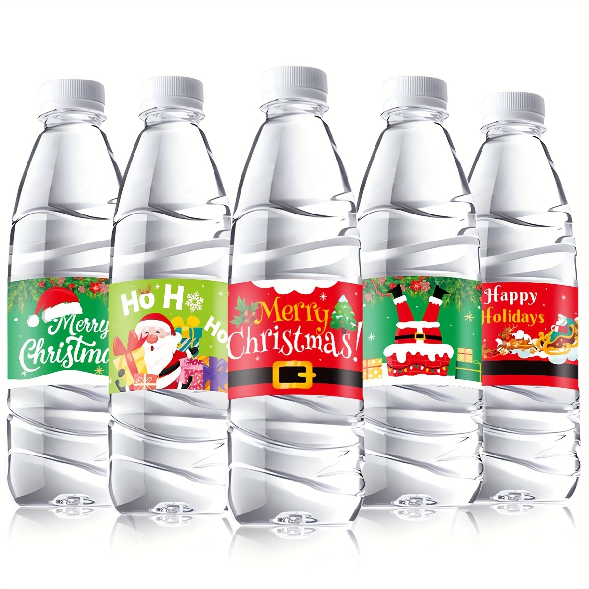 24pcs Christmas Themed Bottle Labels Stickers For Party Water Bottle  Wrapping