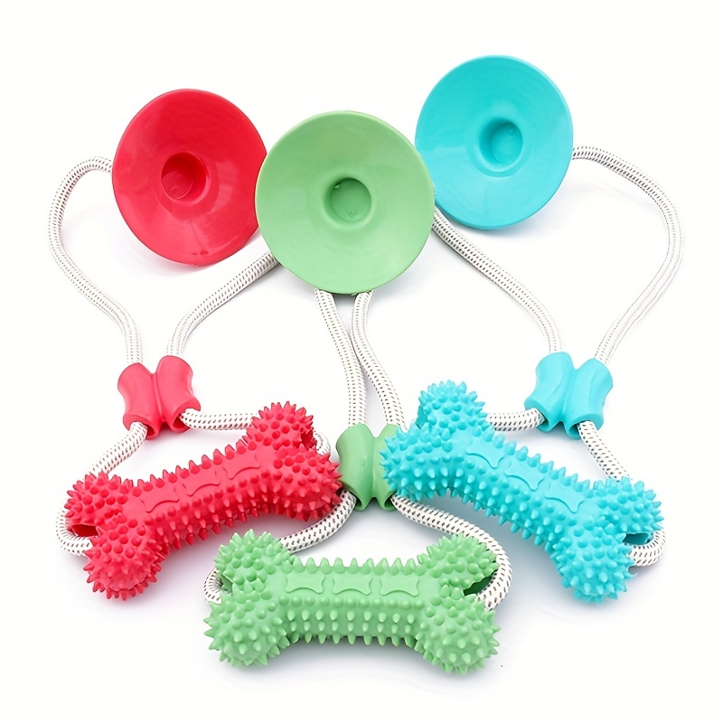 1pc Dog Green Suction Cup Interactive Toy For Pulling & Tug Of War
