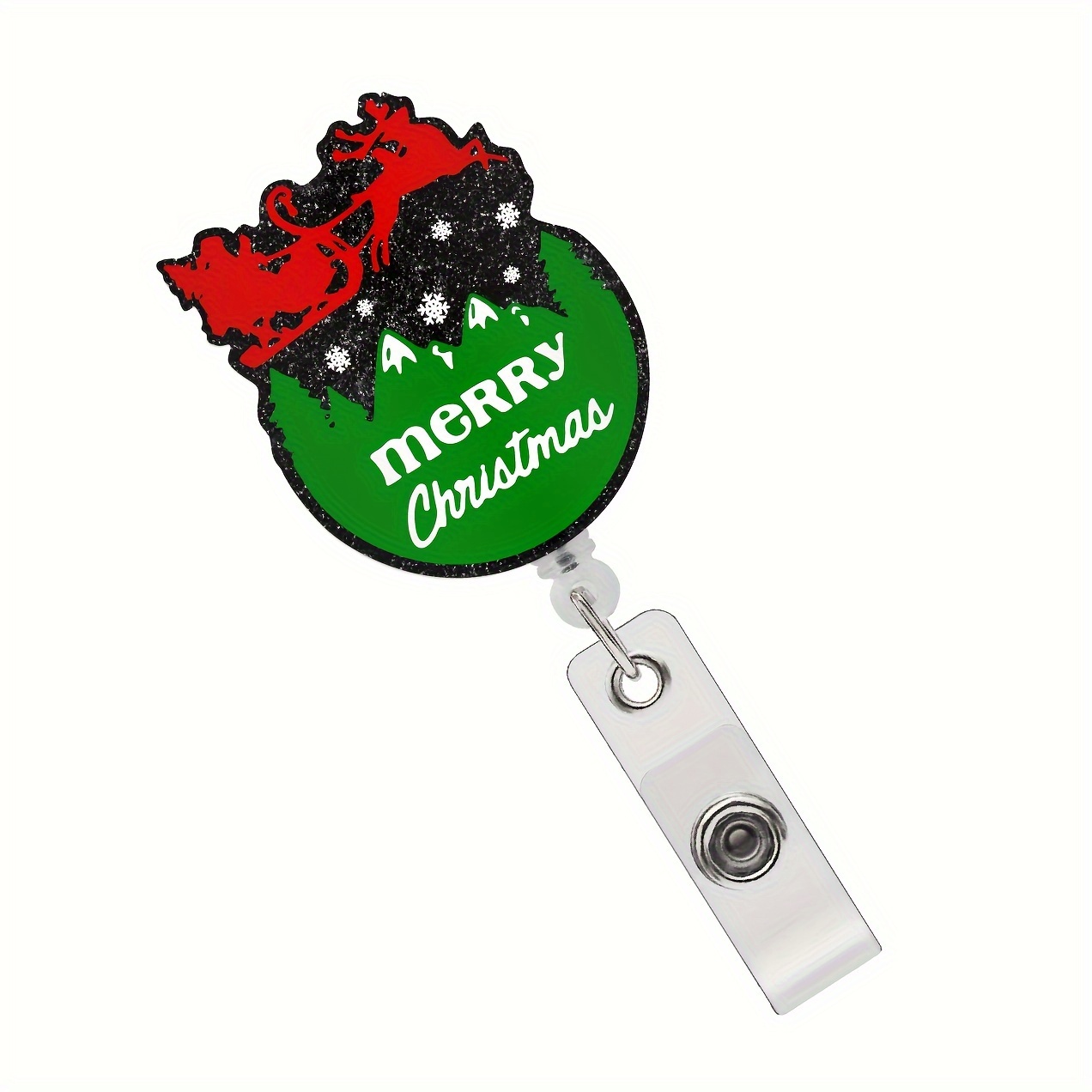 1pc Porta Badge Retrattile Buon Natale Portabadge Natalizio - Temu Italy