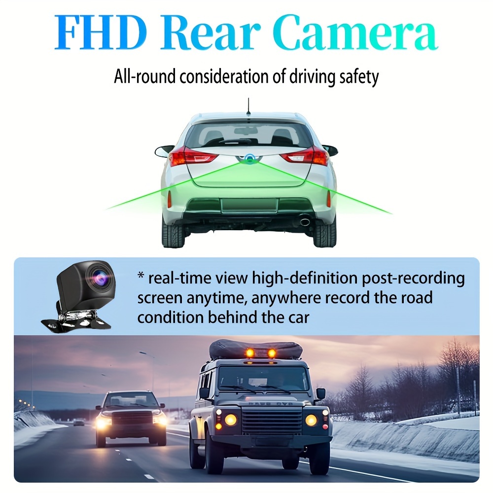 Cámara de visión trasera inalámbrica para coche, cámara de visión trasera  WIFI, cámara de salpicadero HD
