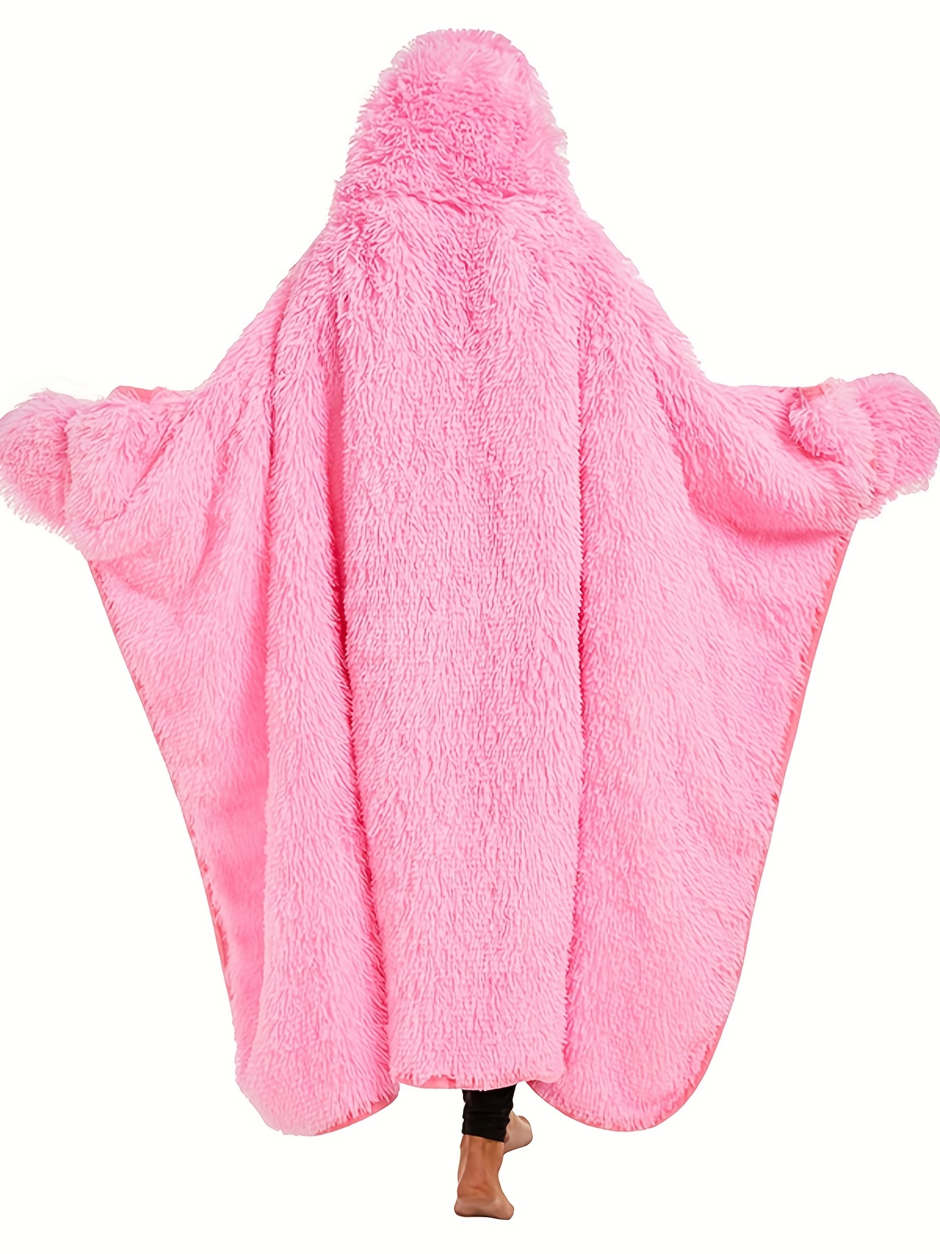 Unicorn Cute Teddy Comfortable Hooded Bathrobe, Warm & Fuzzy Hooded Lounge  Robe With Pockets & Lounge Pants, Women's Sleepwear