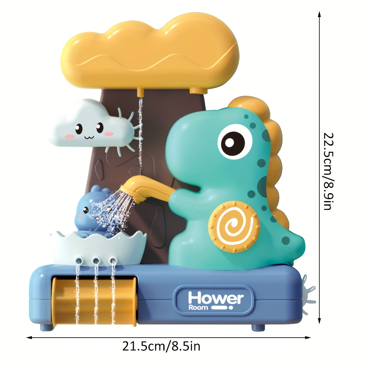 Baby Dinosaur Bath Toy with Music and Suction Cup