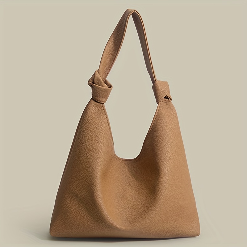 Minimalist Hobo Bag, Large Capacity Pu Leather Shoulder & Crossbody Bag For  Commute, Casual, Simple, Fashionable & Unique Design