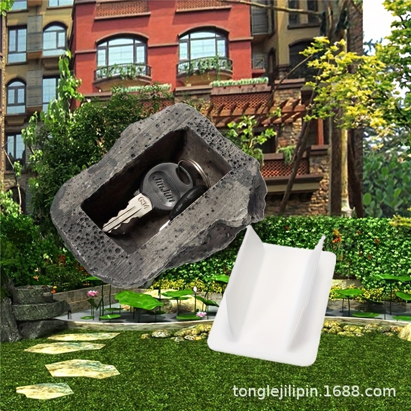 Simulation Stone Key Box Outdoor Garden Secret Key Box - Temu