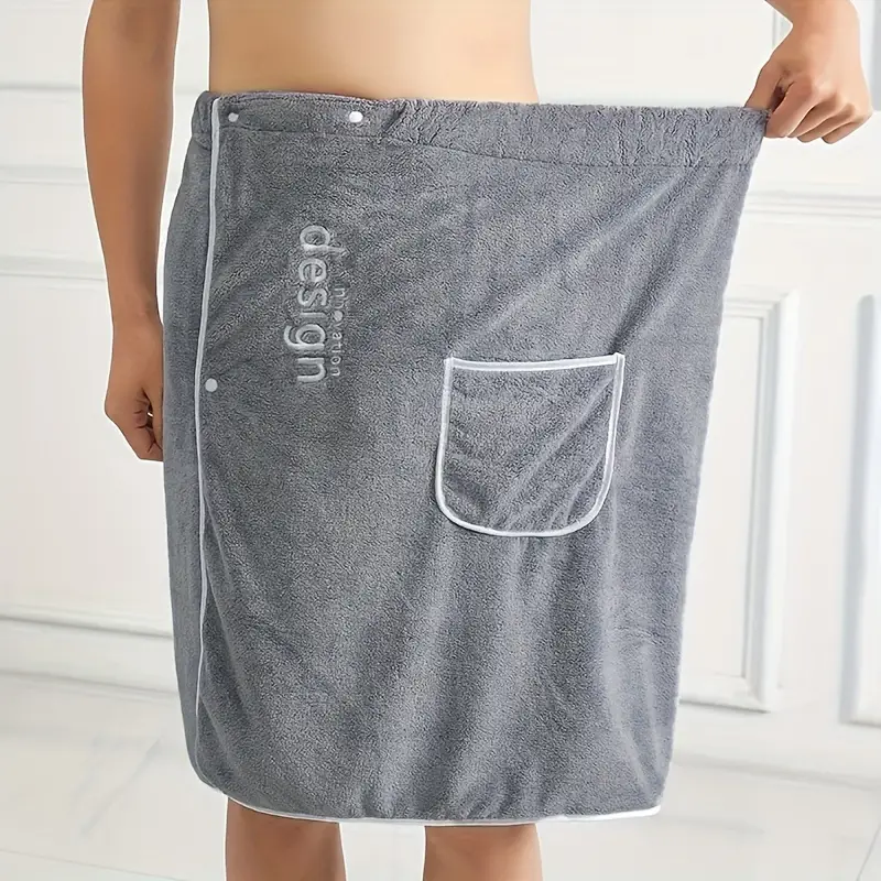 Men's Wearable Spa Bath Wrap Towel Men's Towel Wrap For Spa - Temu