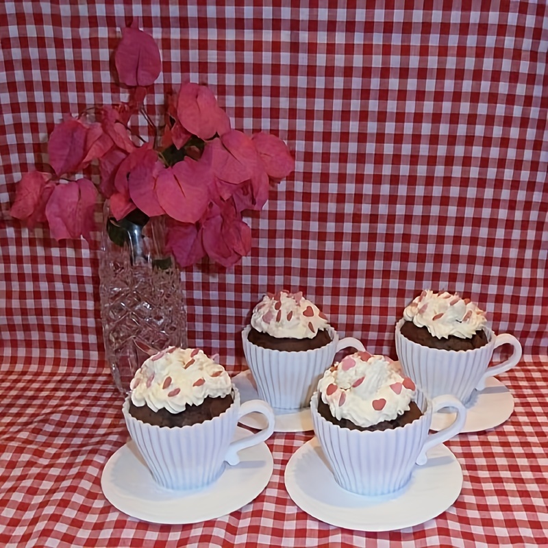 8pcs/Set Silicone Cake Cupcake Bakeware Baking Multiple Shapes