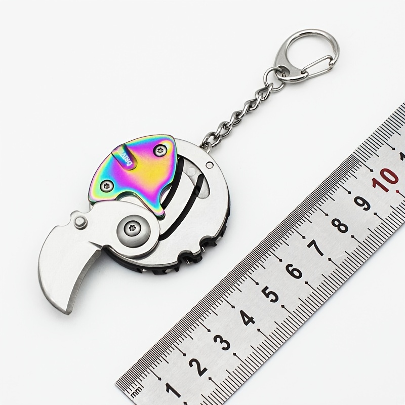 Men's Stainless Steel Keychain with Coin Holder