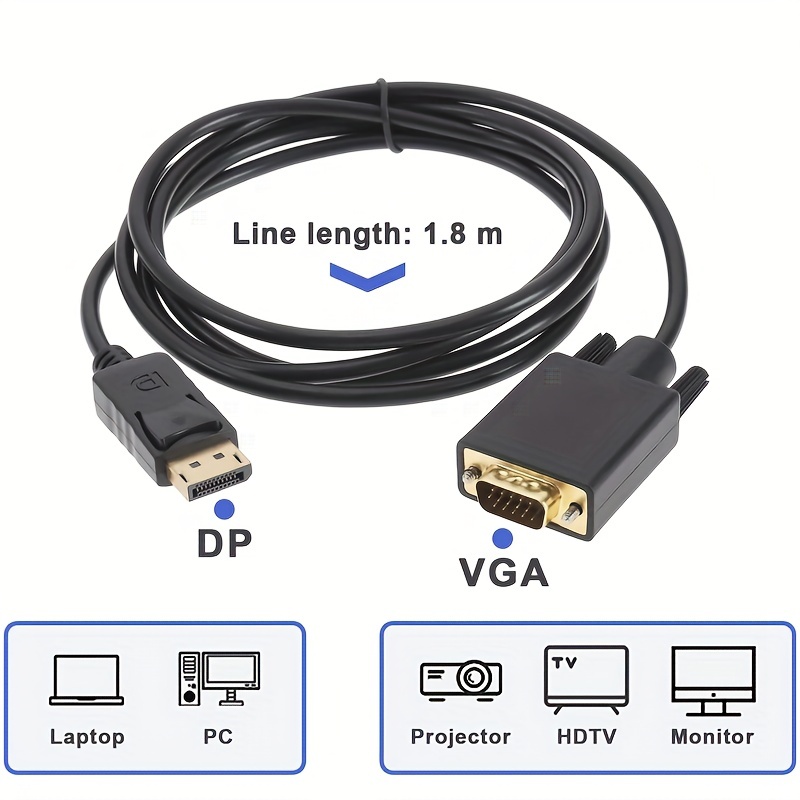 Cable DisplayPort a VGA 1080P