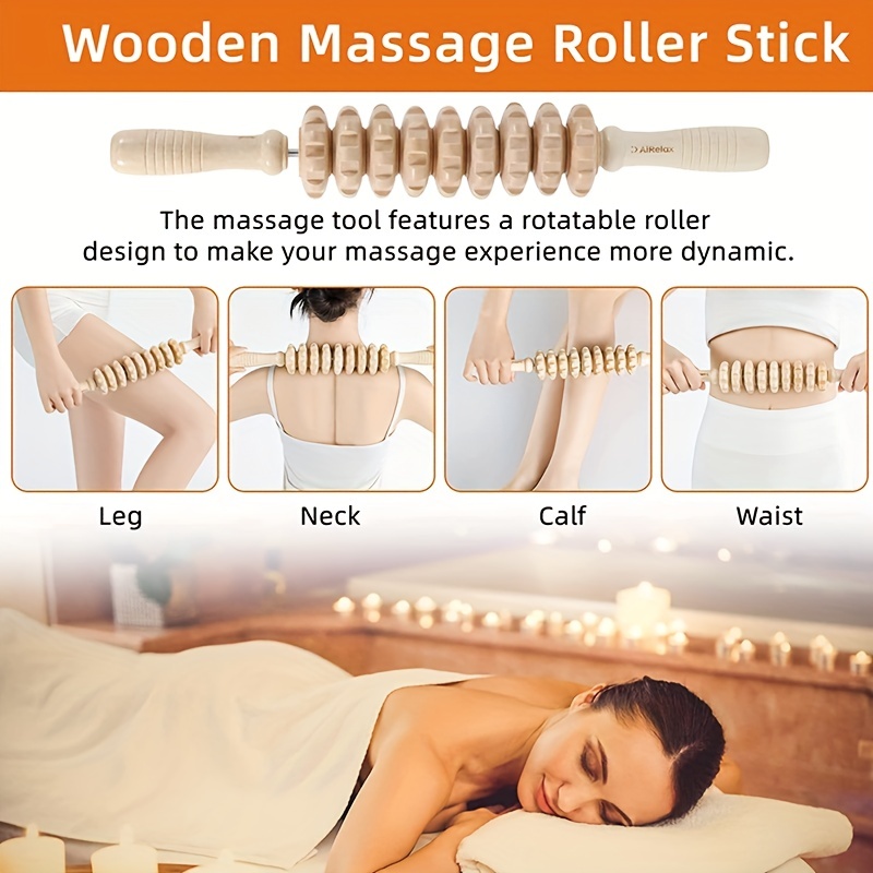 Wooden Curved Massage Stick Roller Wood Roller Massager For - Temu United  Arab Emirates