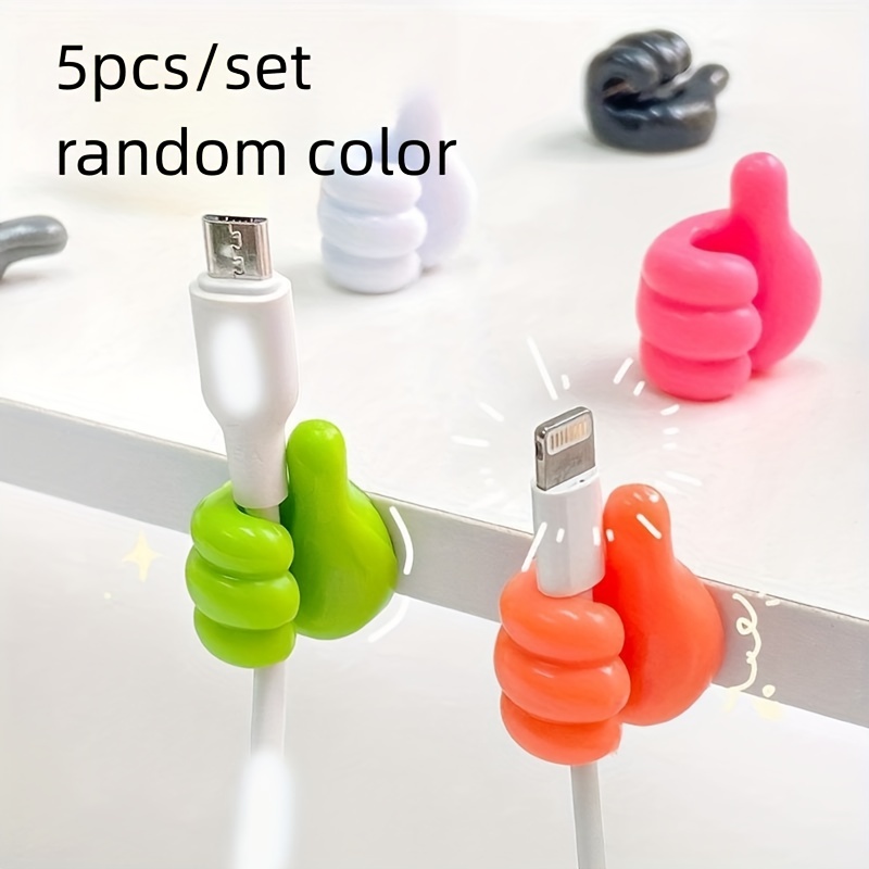 Paquete 6 Organizadores Cables Escritorio (2 Cada Color) - Temu