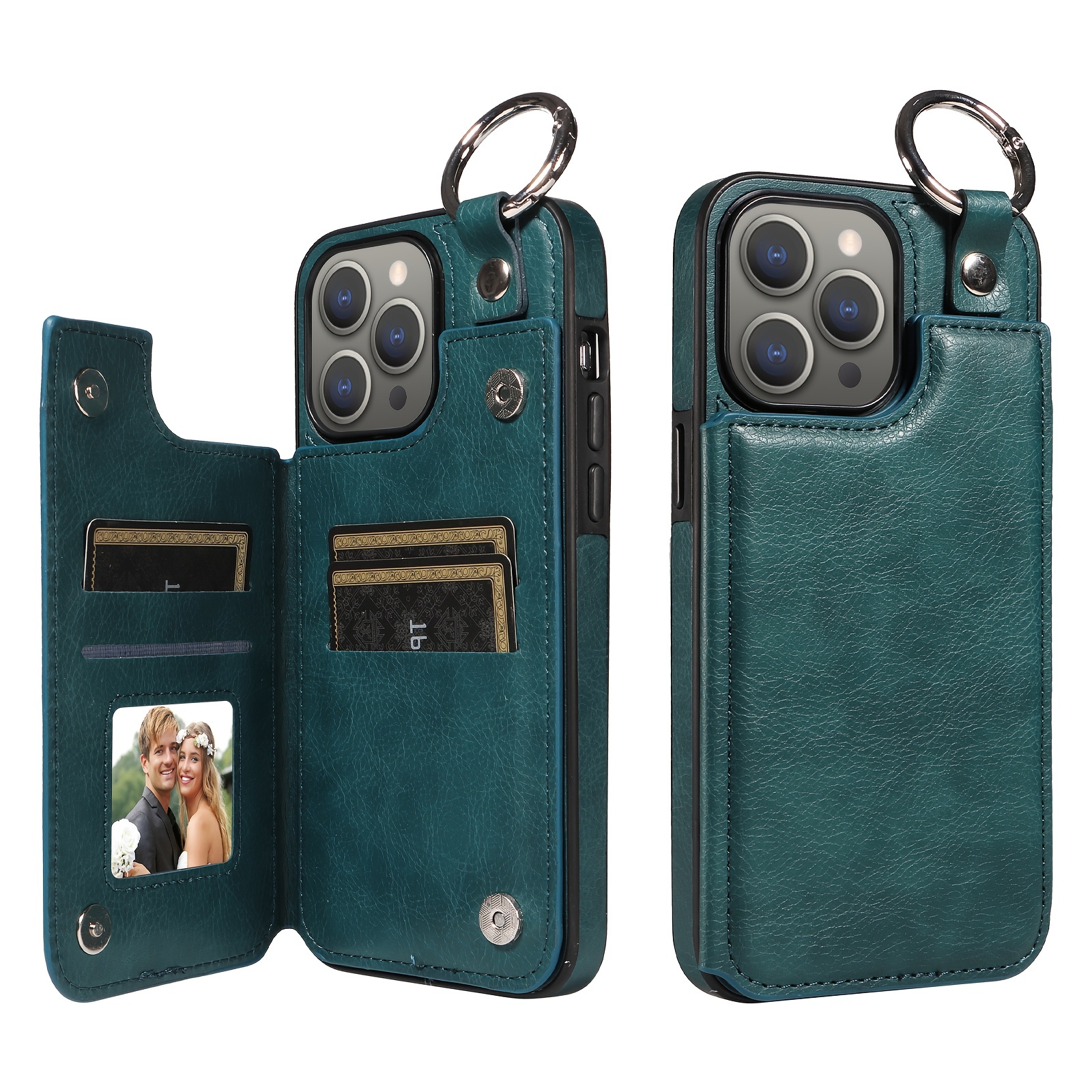 FOR iPhone 15/14/13/12/11 Pro Max Leather Wallet Zipper Magnet Cover Card  Case 