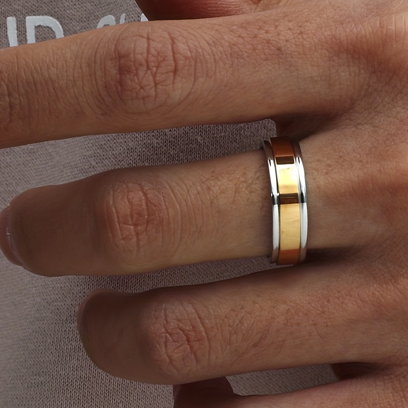 6MM Retro Stainless Steel Men's Ring