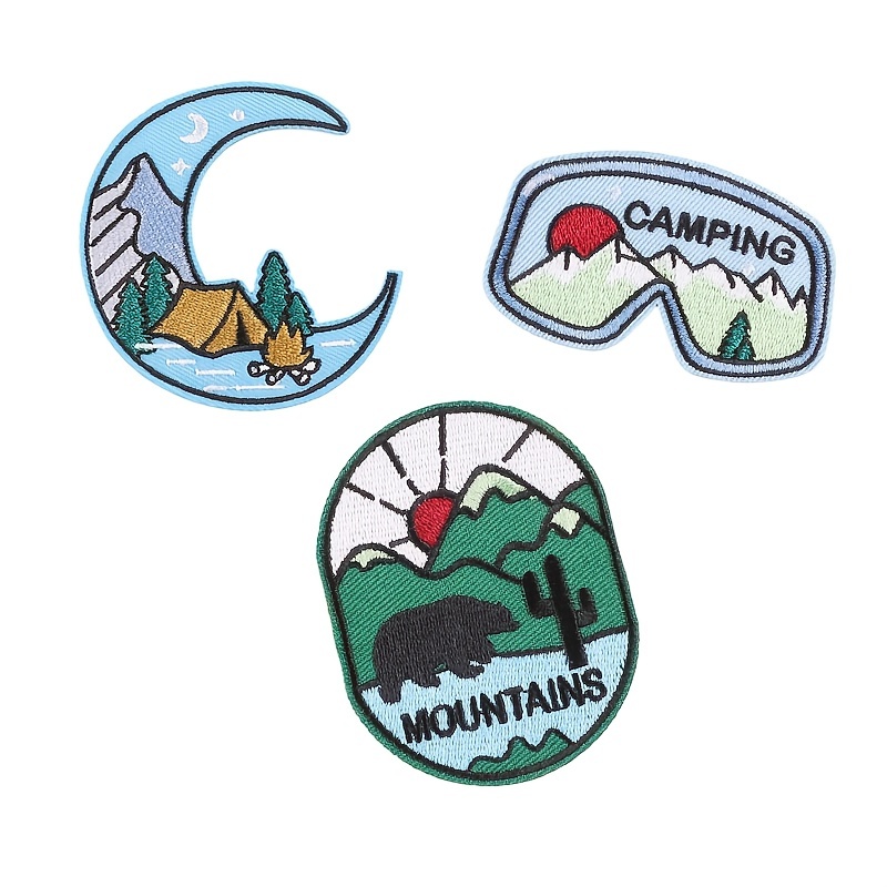 3pcs Mountain Design DIY Sewing Patch in 2024