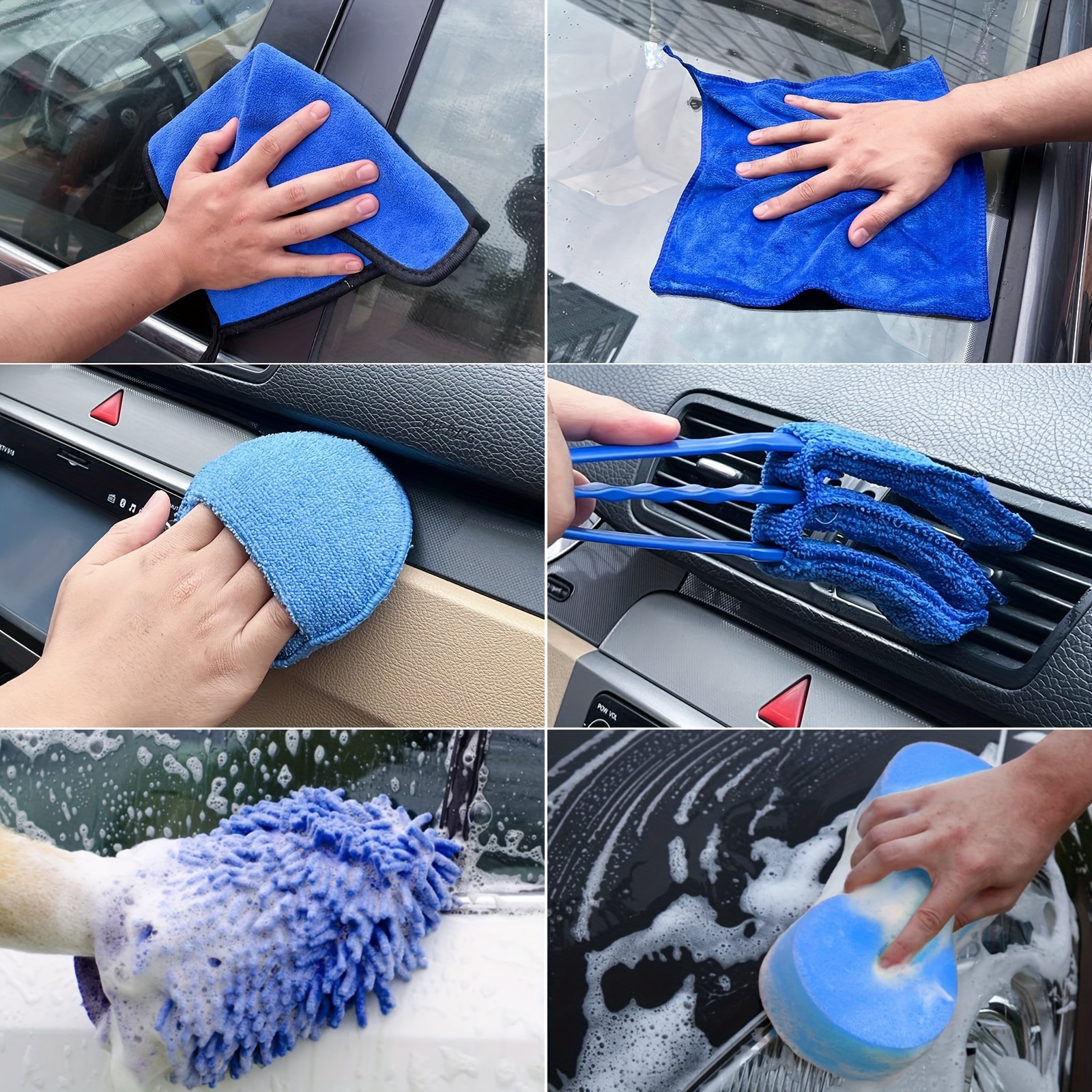 Car Detailing Brushes Kit Car Cleaning Drill Brush Set - Temu