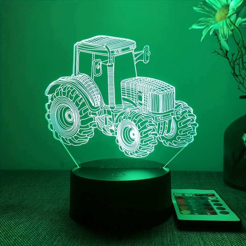 Art 3D Led Camion Voiture Nuit Lumière 7 Couleurs Changeantes Usb