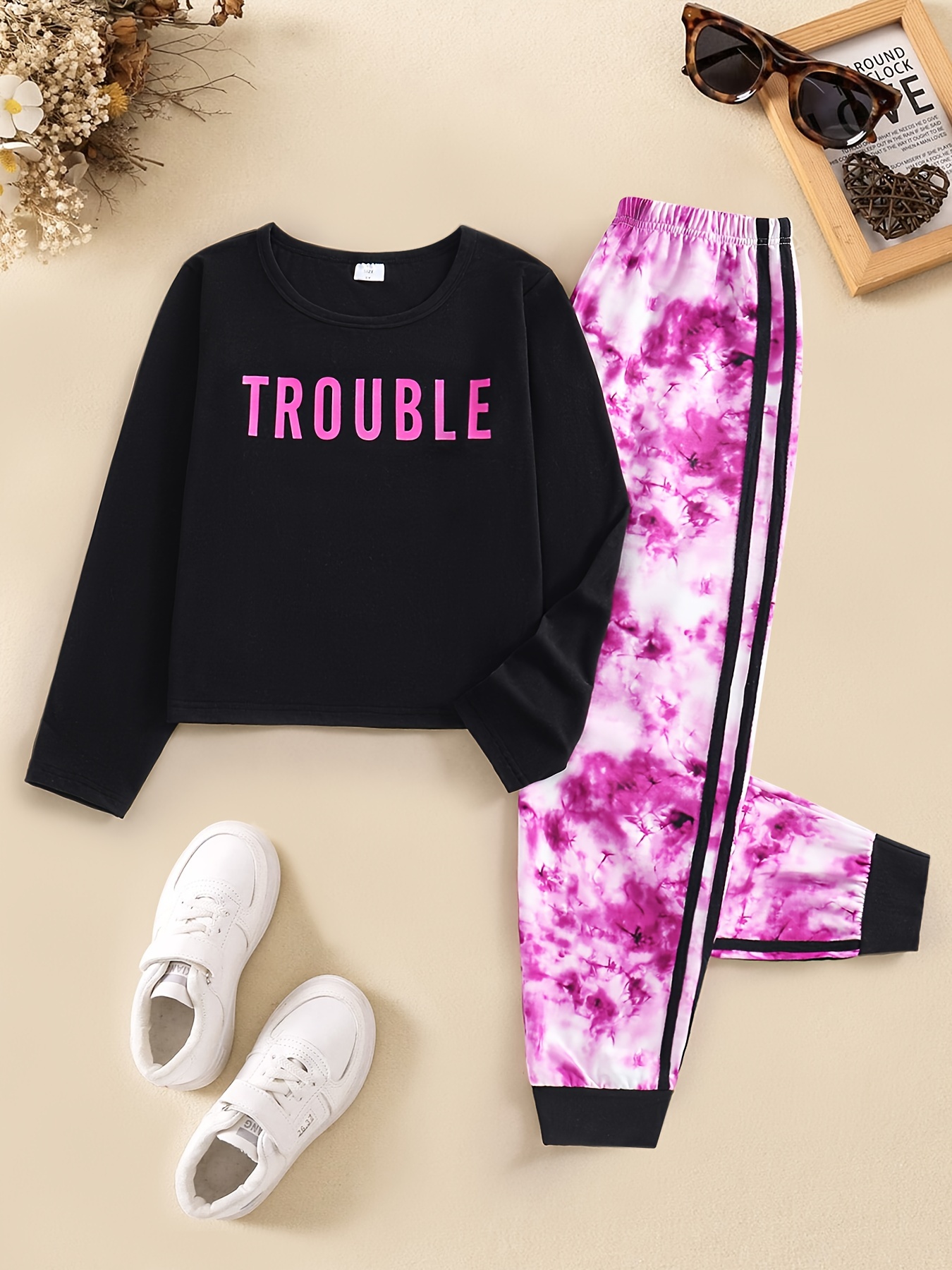 Girls Casual Tie Dye Sweat Pants Joggers Kids Clothes Don't - Temu Canada