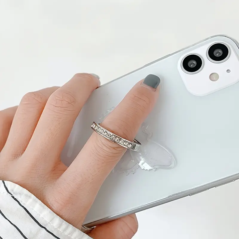 1 pieza de soporte de agarre de anillo de teléfono móvil de mariposa  transparente para IPhone Galaxy, soporte de anillo de dedo para fundas de