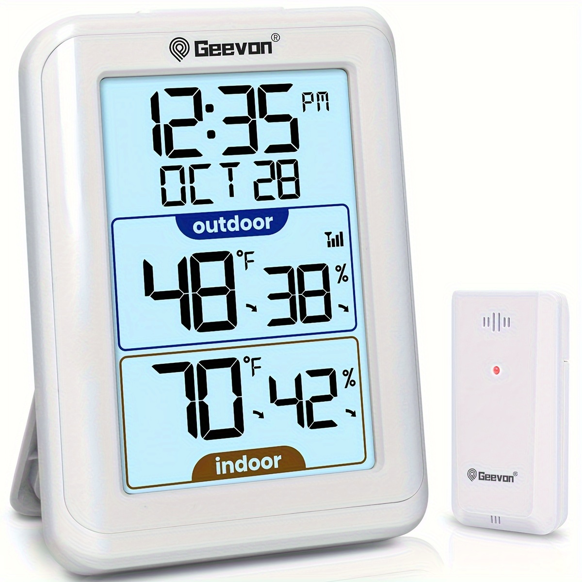 Medidor de humedad higrómetro, termómetro inalámbrico para interiores y  exteriores con 1 sensor remoto, termómetro de habitación para el hogar