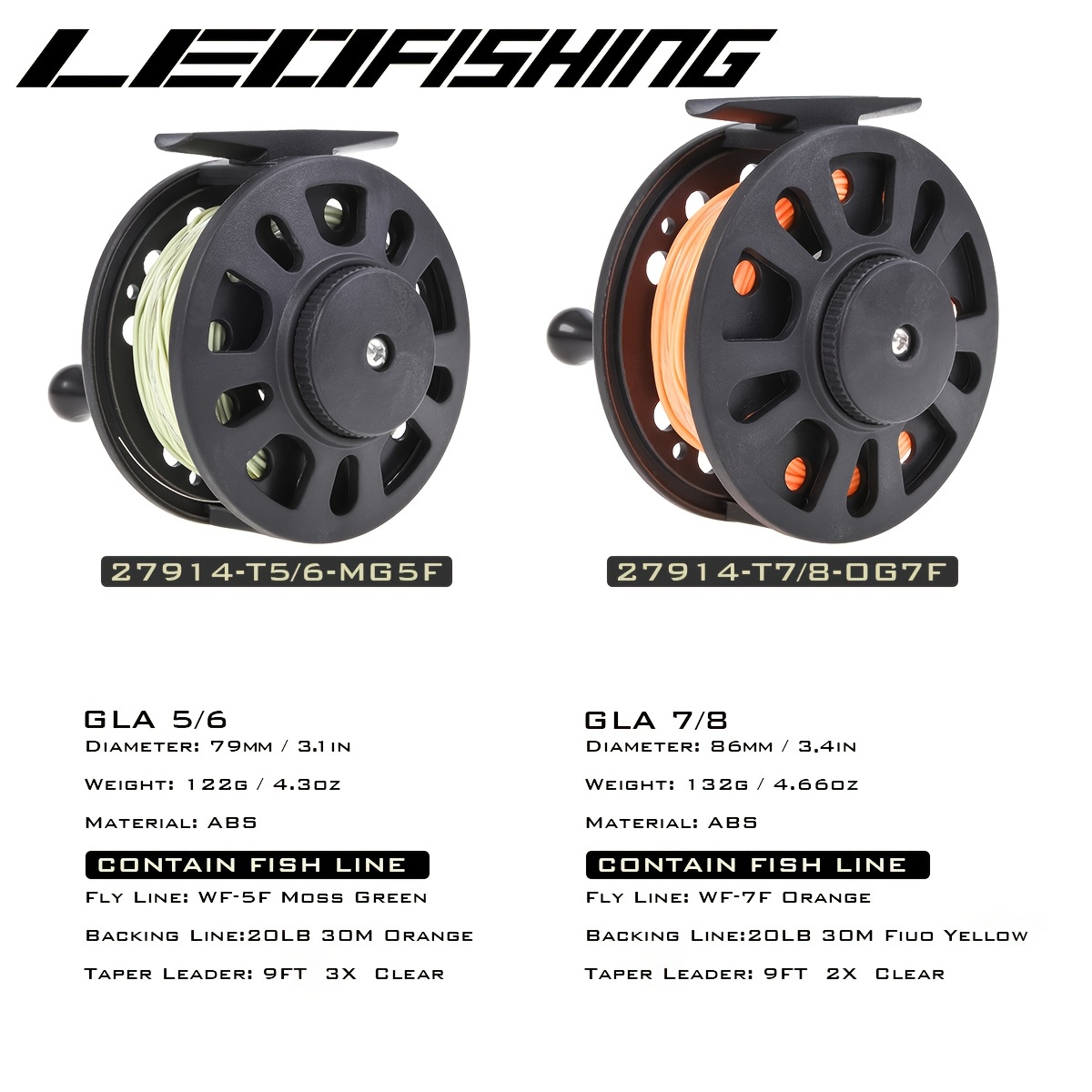 LEOFISHING Preloaded Fly Fishing Reel and Line Combo Set - Ideal for River  and Stream Fishing, Outdoor Fishing Accessories - Includes Weight Forward F